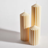 Ribbed Temple Decorative Candle
